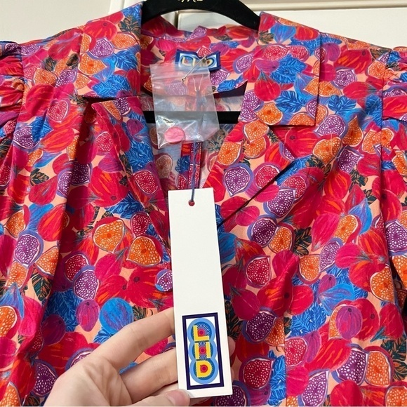 NWT LHD Casitas Printed Cotton Blend Poplin Mini Dress - Picture 9 of 13